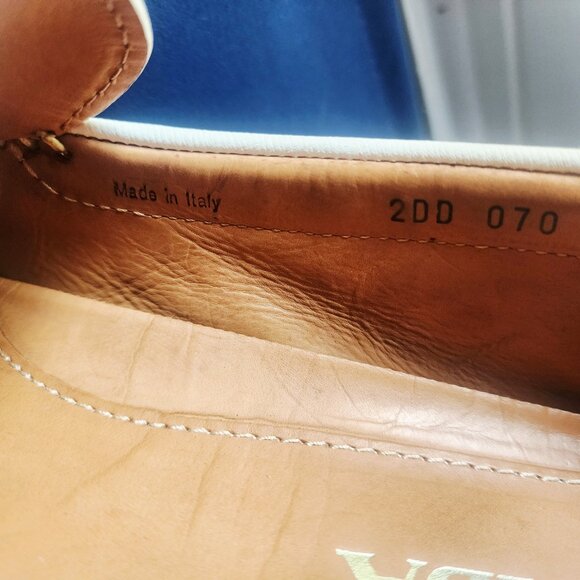 Prada Milano Saffiano Men's Leather Driving Shoes — Size 9 — White — Authentic - Picture 3 of 8